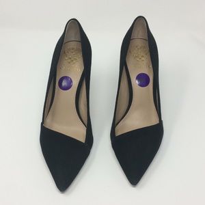 Vince Camuto VP Perri black suede leather heels